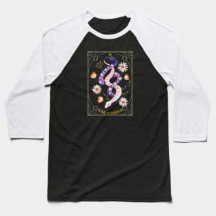 The Lovers Tarot Card Botanical Snakes Baseball T-Shirt